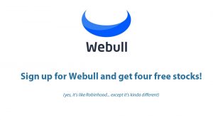 Sign up for Webull and receive four free stocks